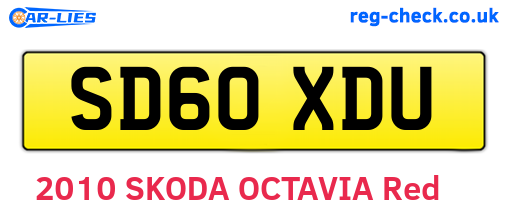SD60XDU are the vehicle registration plates.