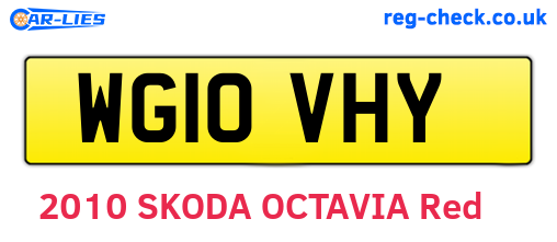 WG10VHY are the vehicle registration plates.
