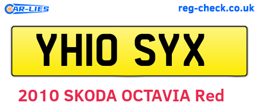 YH10SYX are the vehicle registration plates.