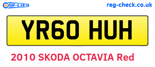 YR60HUH are the vehicle registration plates.