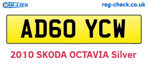 AD60YCW are the vehicle registration plates.