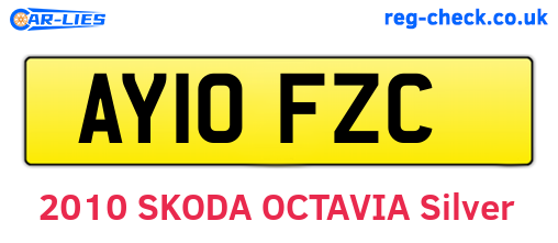AY10FZC are the vehicle registration plates.