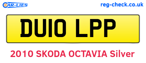 DU10LPP are the vehicle registration plates.