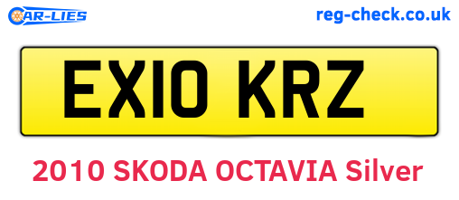 EX10KRZ are the vehicle registration plates.