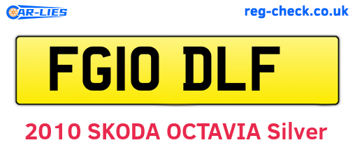 FG10DLF are the vehicle registration plates.