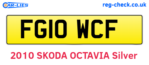 FG10WCF are the vehicle registration plates.