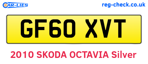 GF60XVT are the vehicle registration plates.