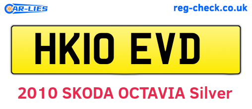 HK10EVD are the vehicle registration plates.