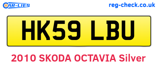 HK59LBU are the vehicle registration plates.