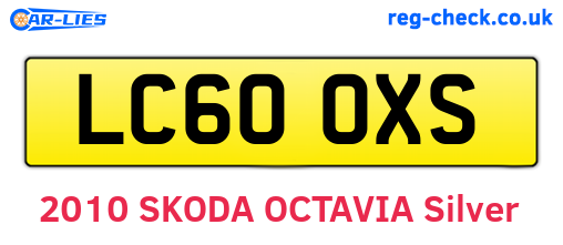 LC60OXS are the vehicle registration plates.
