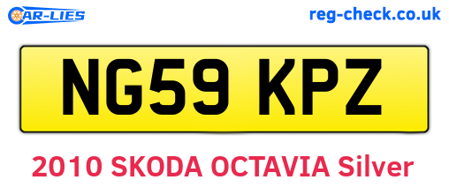 NG59KPZ are the vehicle registration plates.