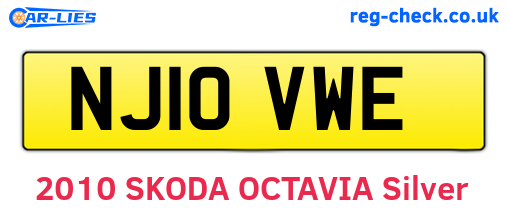 NJ10VWE are the vehicle registration plates.