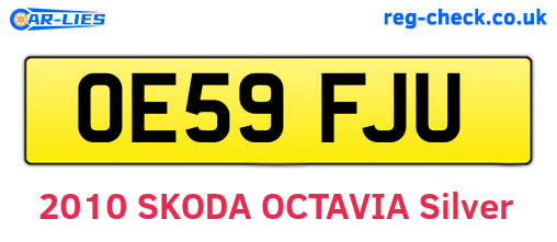 OE59FJU are the vehicle registration plates.