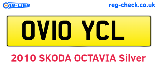 OV10YCL are the vehicle registration plates.