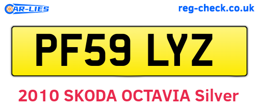 PF59LYZ are the vehicle registration plates.