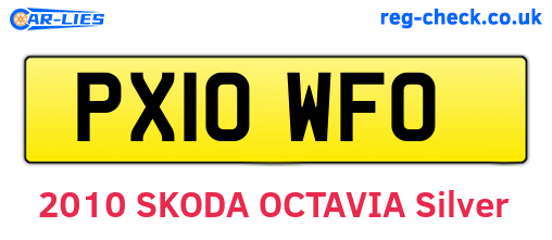 PX10WFO are the vehicle registration plates.