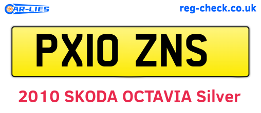 PX10ZNS are the vehicle registration plates.