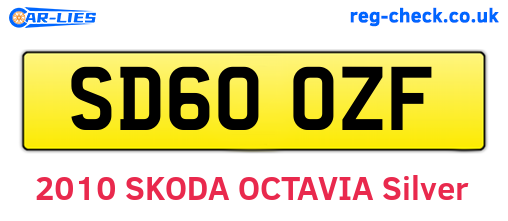 SD60OZF are the vehicle registration plates.