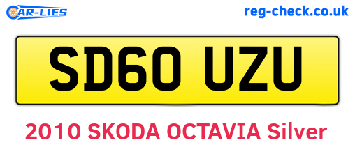 SD60UZU are the vehicle registration plates.