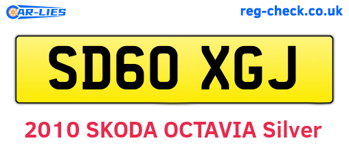 SD60XGJ are the vehicle registration plates.