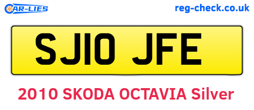 SJ10JFE are the vehicle registration plates.