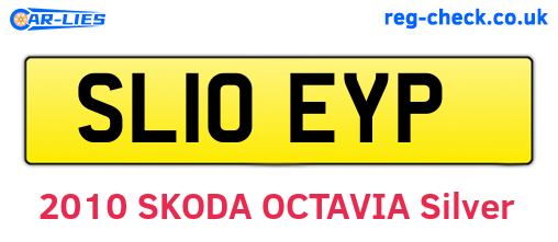 SL10EYP are the vehicle registration plates.