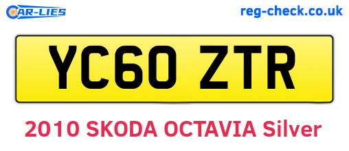 YC60ZTR are the vehicle registration plates.