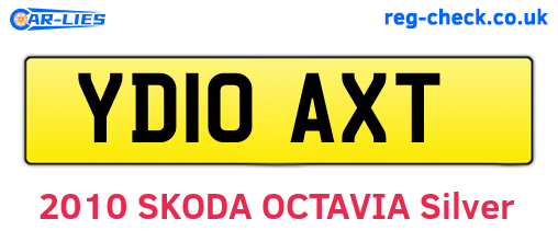 YD10AXT are the vehicle registration plates.