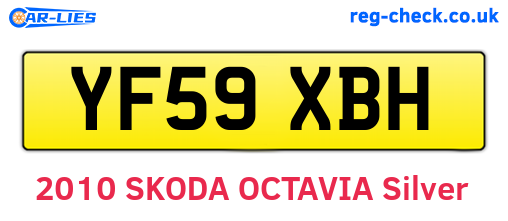 YF59XBH are the vehicle registration plates.