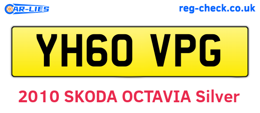 YH60VPG are the vehicle registration plates.