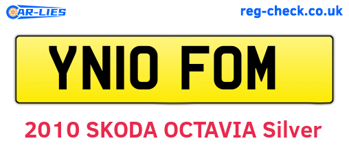 YN10FOM are the vehicle registration plates.