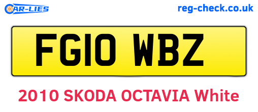 FG10WBZ are the vehicle registration plates.