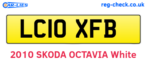 LC10XFB are the vehicle registration plates.
