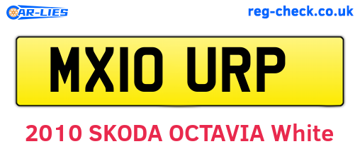 MX10URP are the vehicle registration plates.