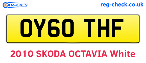OY60THF are the vehicle registration plates.