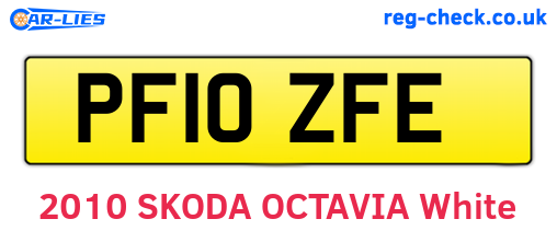 PF10ZFE are the vehicle registration plates.