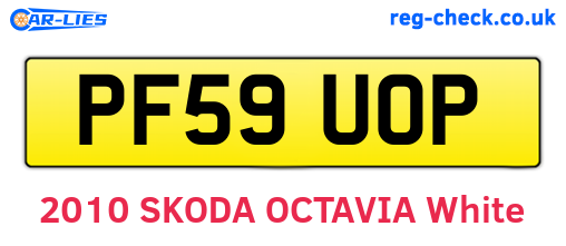 PF59UOP are the vehicle registration plates.