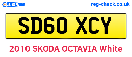SD60XCY are the vehicle registration plates.