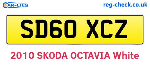 SD60XCZ are the vehicle registration plates.
