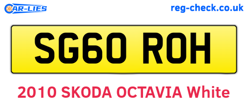 SG60ROH are the vehicle registration plates.