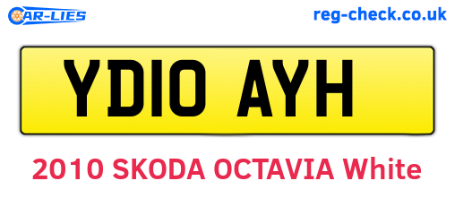 YD10AYH are the vehicle registration plates.