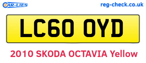 LC60OYD are the vehicle registration plates.