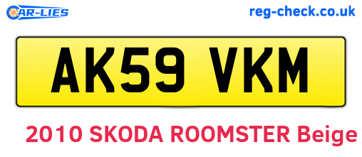 AK59VKM are the vehicle registration plates.