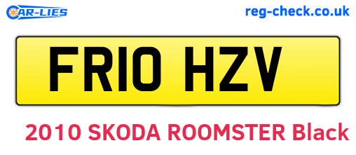 FR10HZV are the vehicle registration plates.