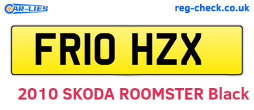 FR10HZX are the vehicle registration plates.