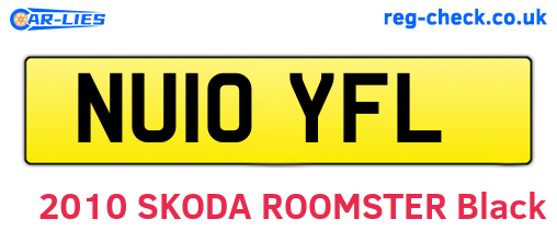 NU10YFL are the vehicle registration plates.