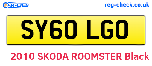 SY60LGO are the vehicle registration plates.
