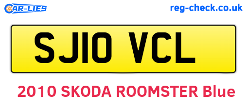 SJ10VCL are the vehicle registration plates.