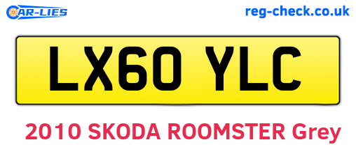 LX60YLC are the vehicle registration plates.