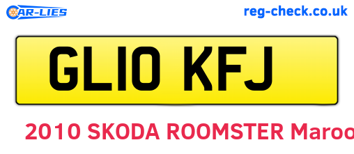 GL10KFJ are the vehicle registration plates.